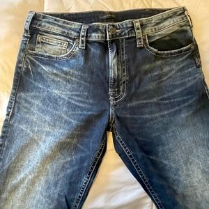 Silver Jeans Men's 34x32 Zac Denim Bootcut Western Glove Works Stretch